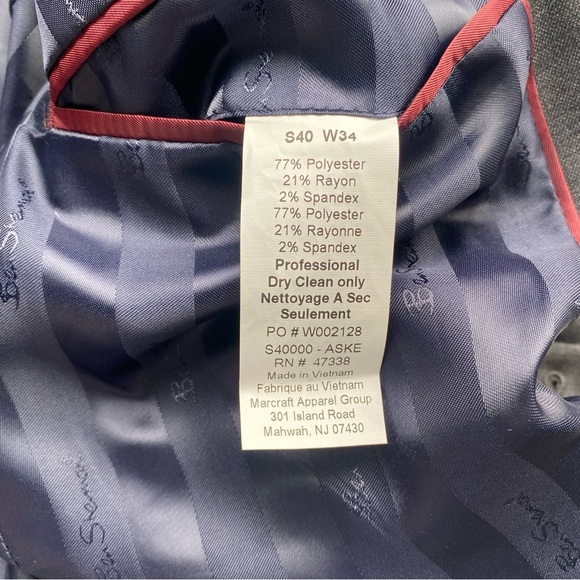 BEN SHERMAN TAILORING Nanotex Stretch Men’s Jacket Size 40S - Picture 16 of 16